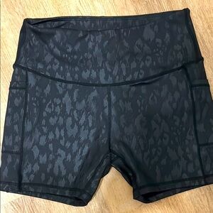 Black leopard Patterned Women's Shorts